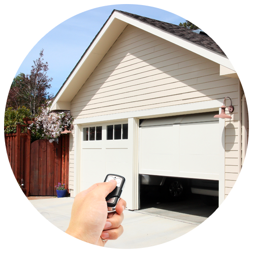Automatic garage door with remote